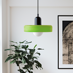 Lámpara colgante de vidrio Liora Bauhaus con ajuste de altura
