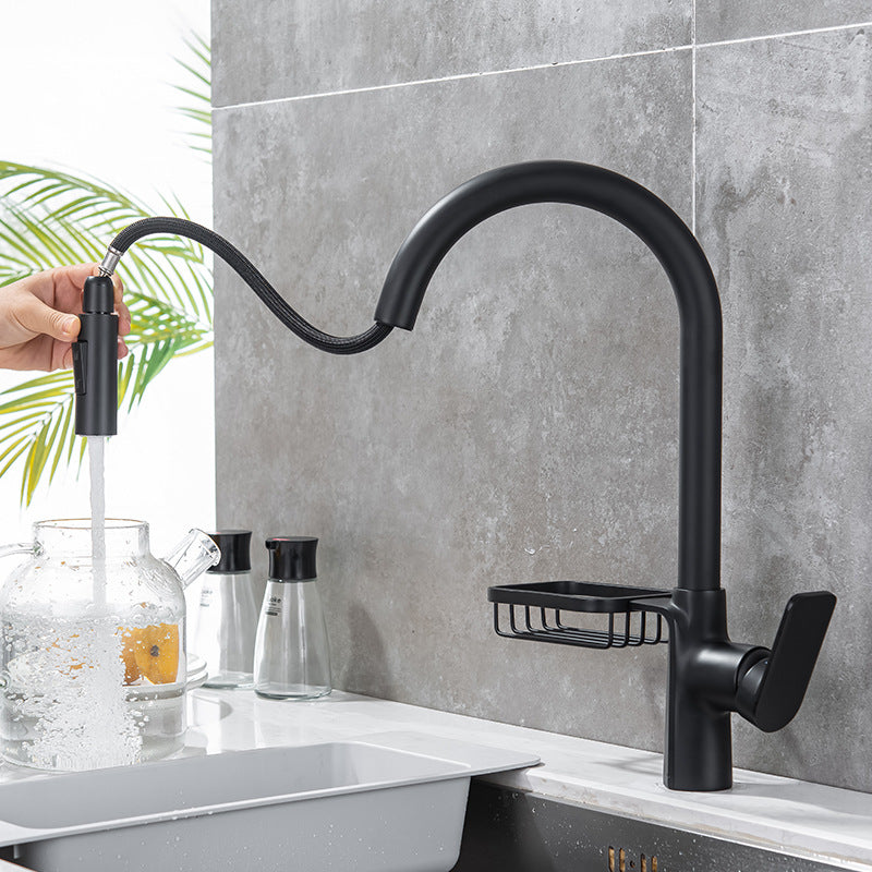 Single-Lever Kitchen Faucet With Pull-Down Sprayer, Hot And Cold | Petprovac