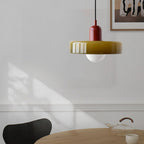 Lámpara colgante de vidrio Liora Bauhaus con ajuste de altura