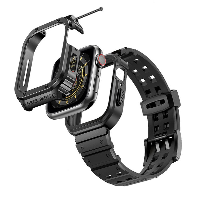 Kirrea silikoneurrem med rustfri stålkasse til Apple Watch