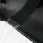 Sleek Single Lever Wall Mounted Waterfall Faucet for Bathroom Sink | Petprovac