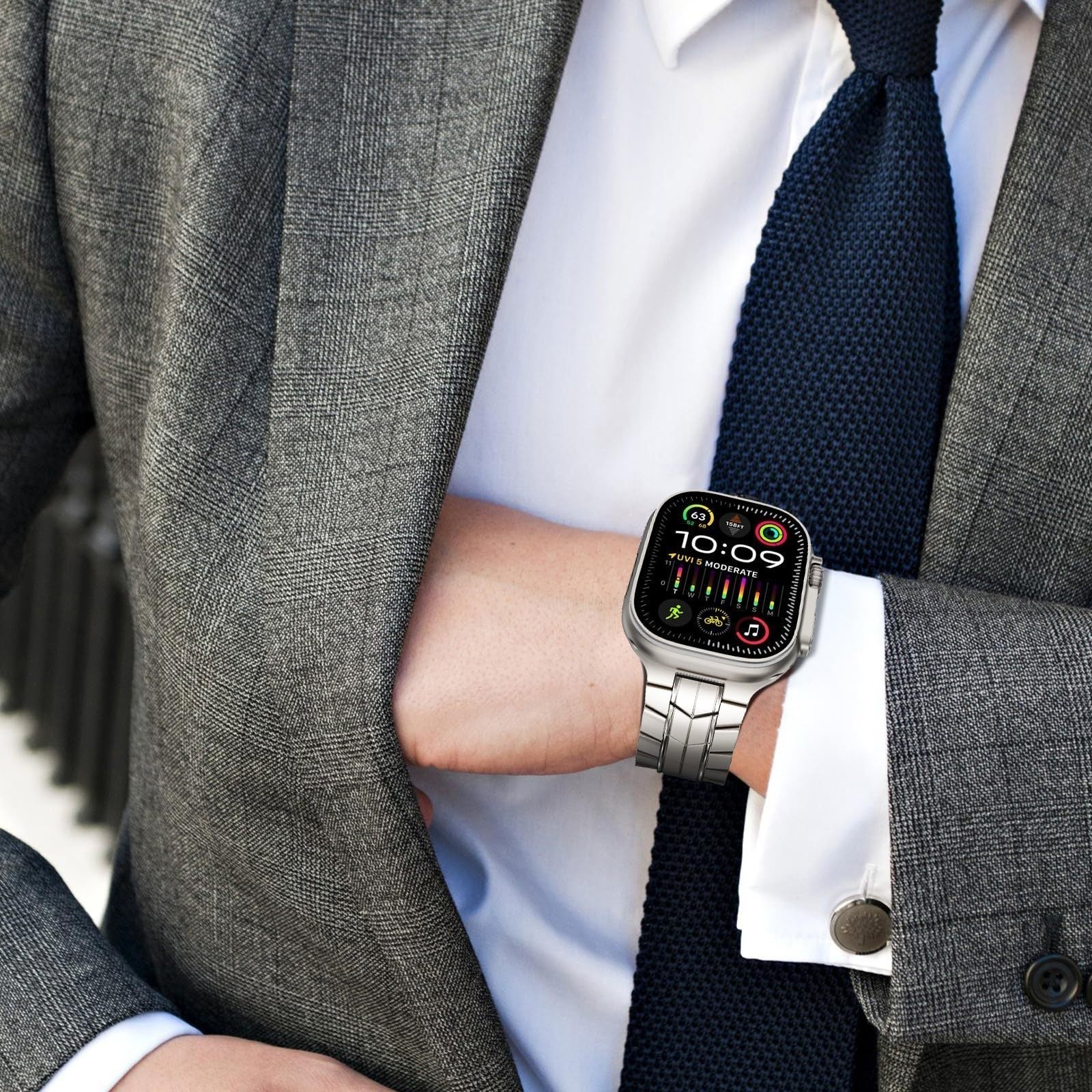 Averon titaniumlegeret beskyttelsesbånd til Apple Watch