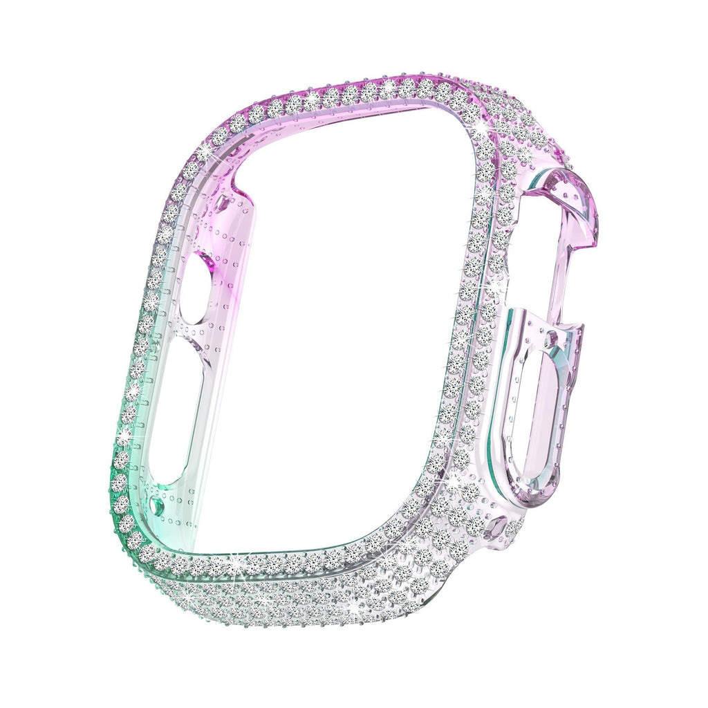 Carcasă completă LuxeGuard cu diamante și protector de ecran pentru Apple Watch