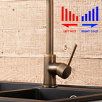 Antik bronze messing køkkenarmatur med enkelt greb