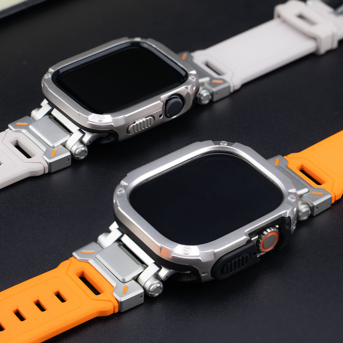RavenTac タクティカルフルオロラバーストラップ + TPU/PC 2-in-1 ケース for Apple Watch