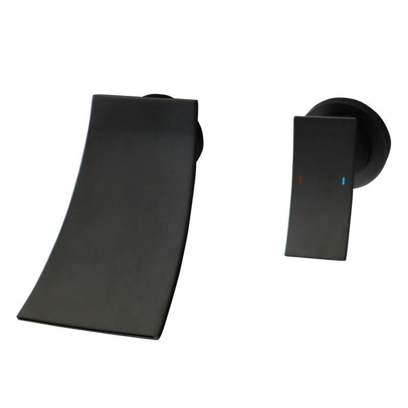 Sleek Single Lever Wall Mounted Waterfall Faucet for Bathroom Sink | Petprovac