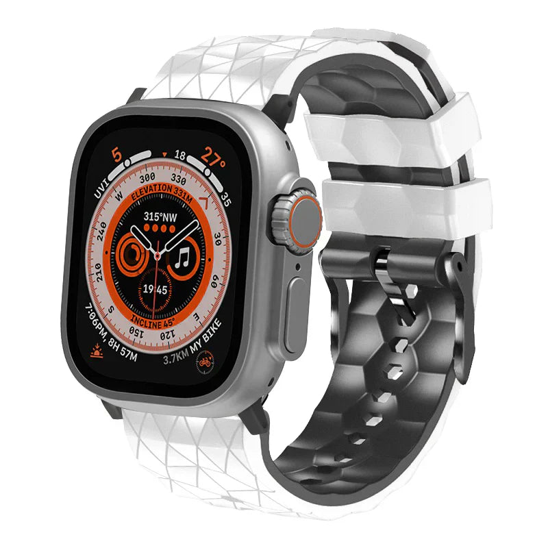 Enduro Two-Tone Football Pattern Sport Silicone Band For Apple Watch | Petprovac