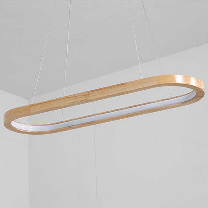 LumaWood LED Pendant Light With Wood Finish And Subtle Metal Accents