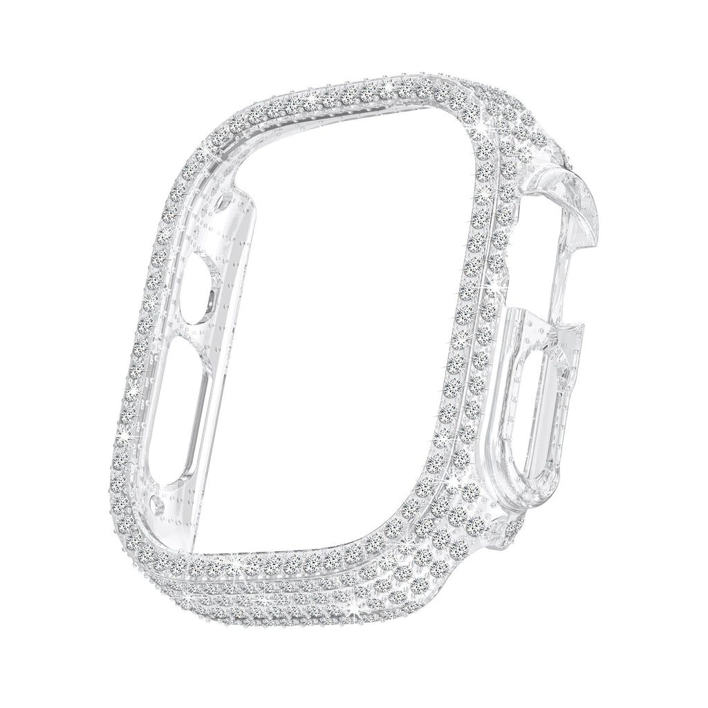 Carcasă completă LuxeGuard cu diamante și protector de ecran pentru Apple Watch