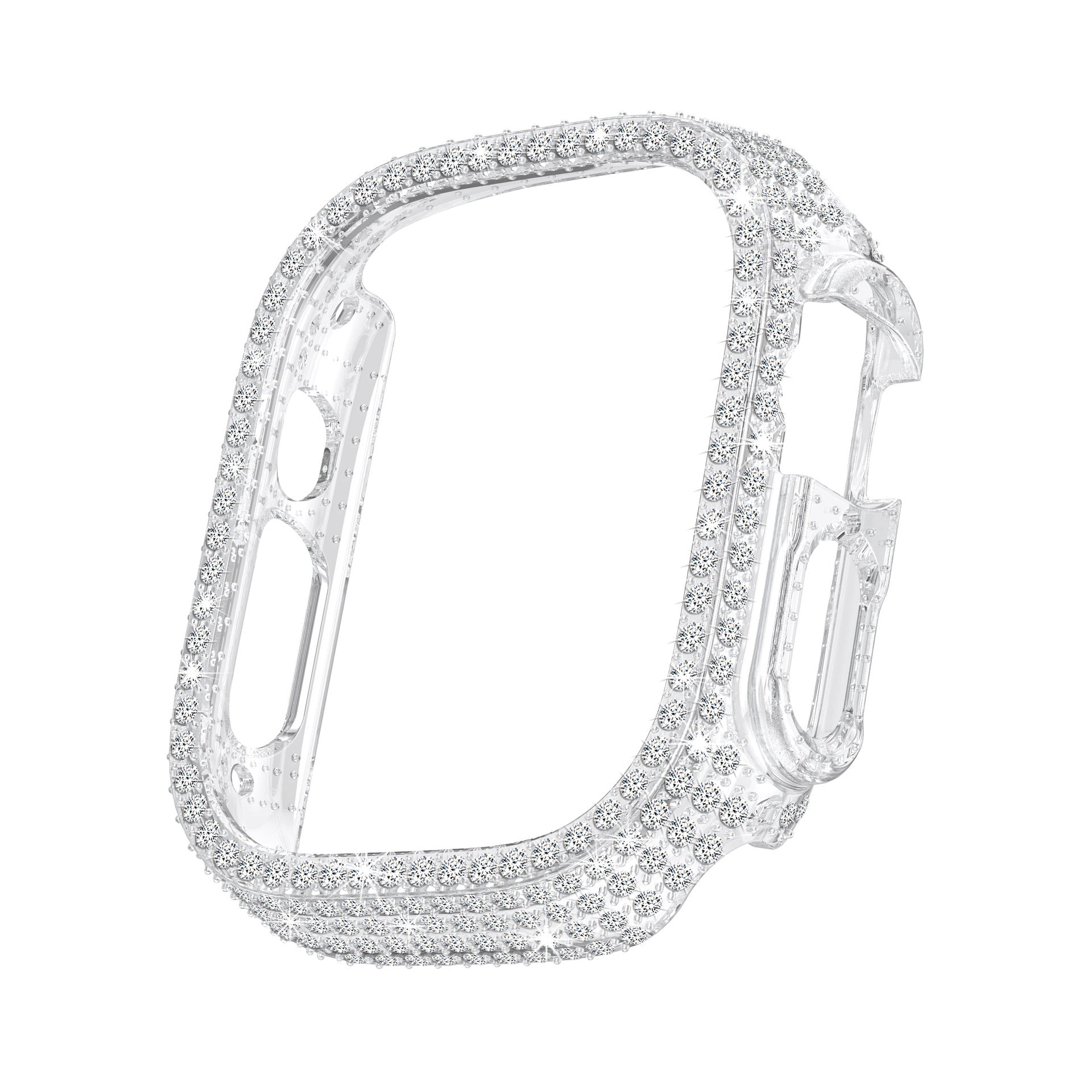 Carcasă completă LuxeGuard cu diamante și protector de ecran pentru Apple Watch
