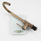 Paip Dapur Kuningan Tua Gangsa Antik Dengan Pemegang Tunggal dan Operasi Lancar