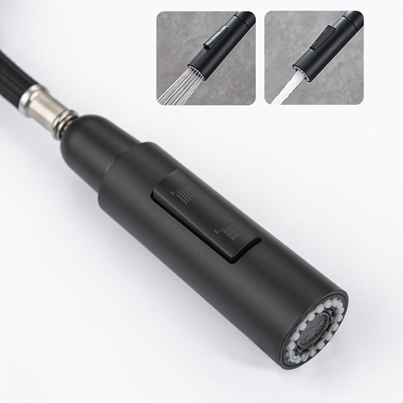 Køkkenarmatur med enkelt greb og udtrækkelig bruser, varmt og koldt | Petprovac