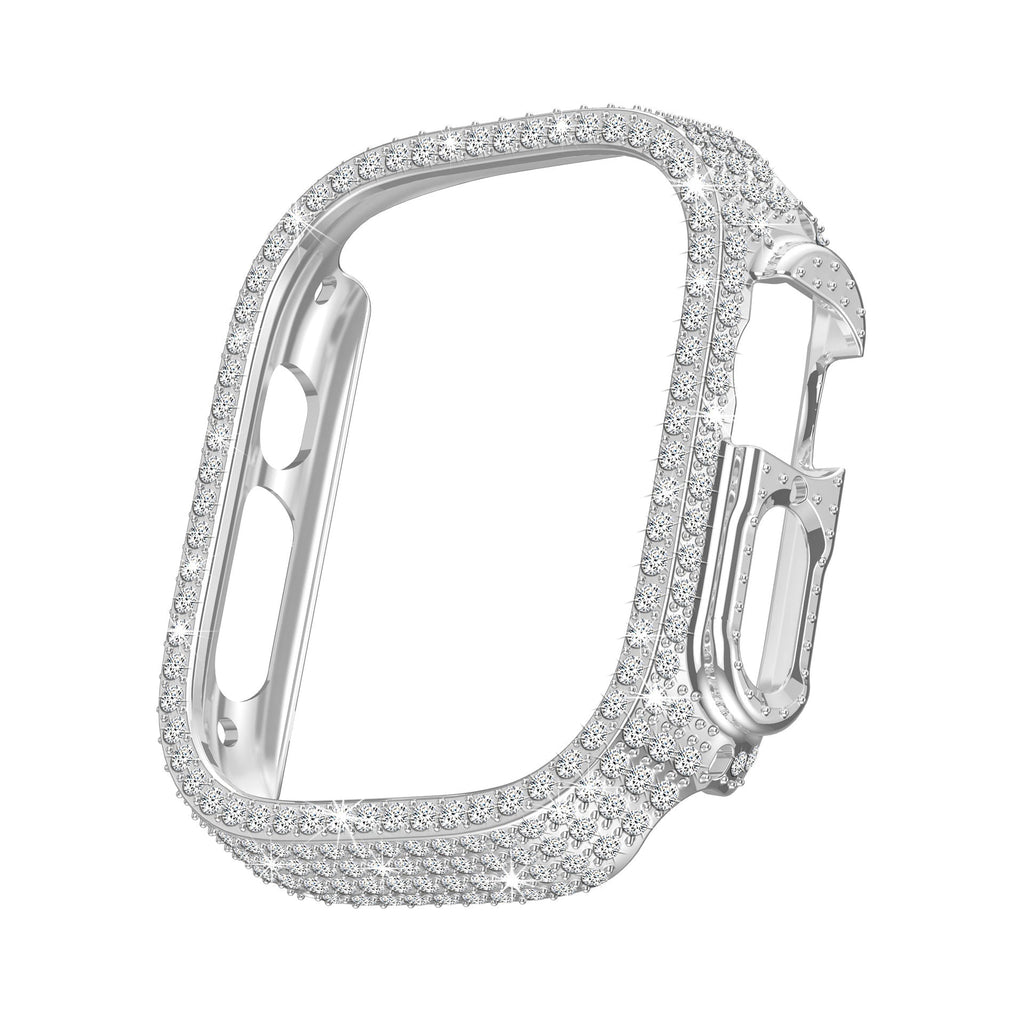 Carcasă completă LuxeGuard cu diamante și protector de ecran pentru Apple Watch