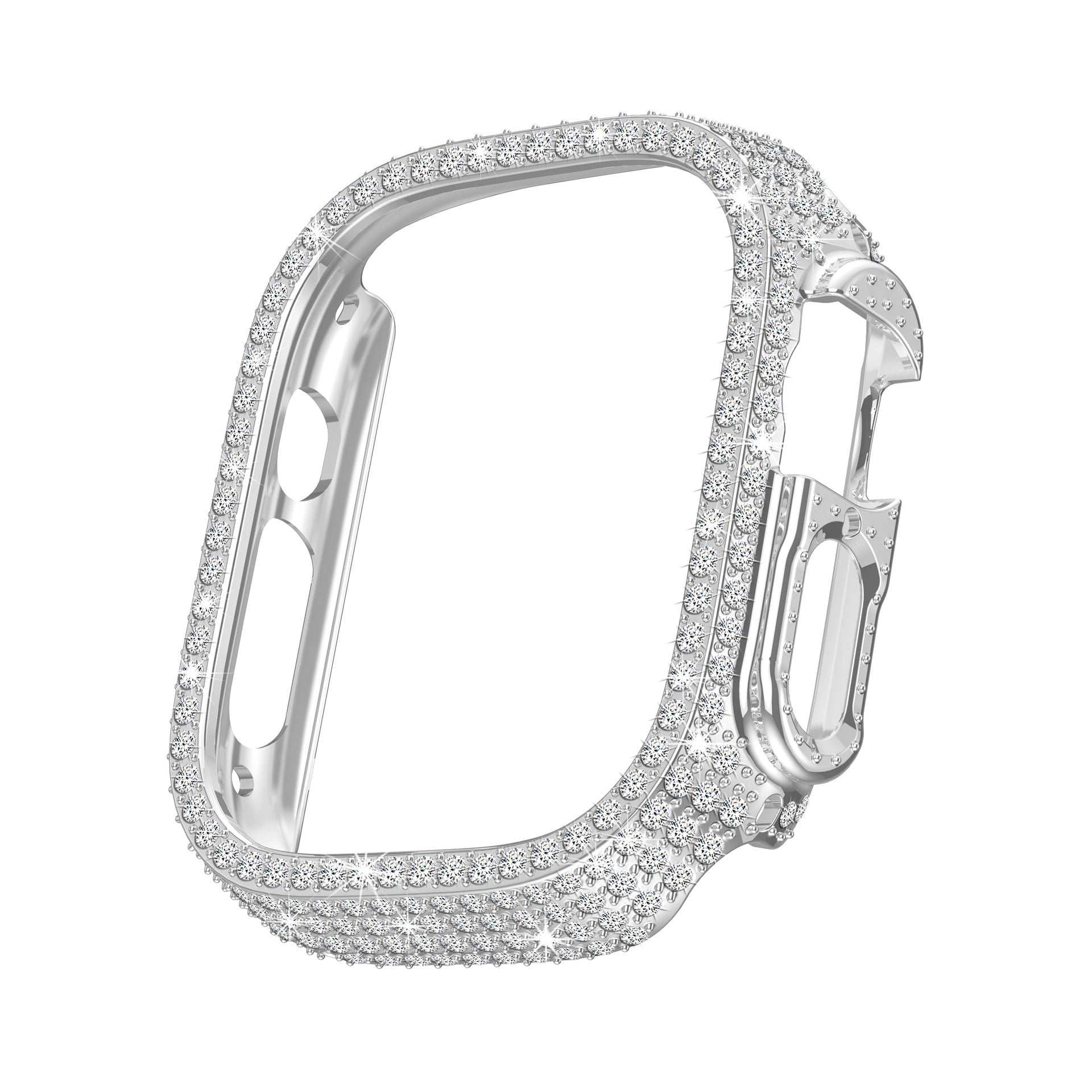 Carcasă completă LuxeGuard cu diamante și protector de ecran pentru Apple Watch