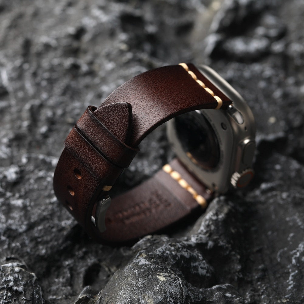 Marrowe rem i fuldkornslæder til Apple Watch | Petprovac