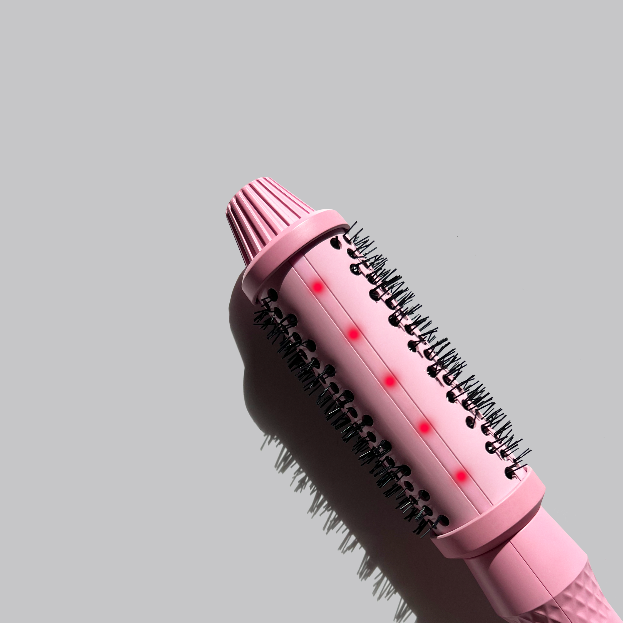 Infrared Ceramic Round Brush With LCD Display for Shine and Volume Curl