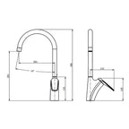 Brushed Deck-Mounted Kitchen Mixer Tap With Swivel Spout | Petprovac