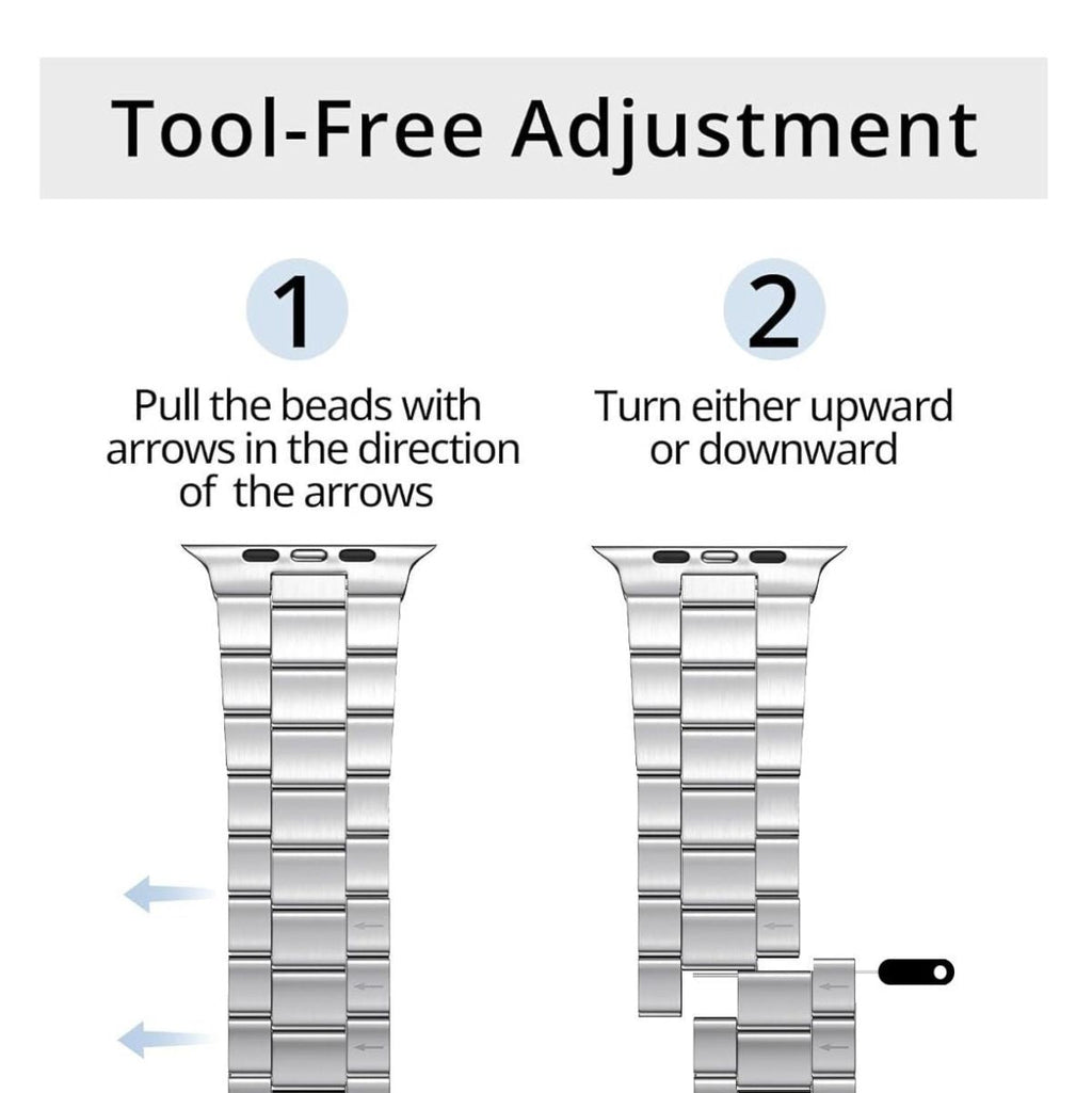 Kirrea Stainless Steel Watch Band Compatible With Apple Watch