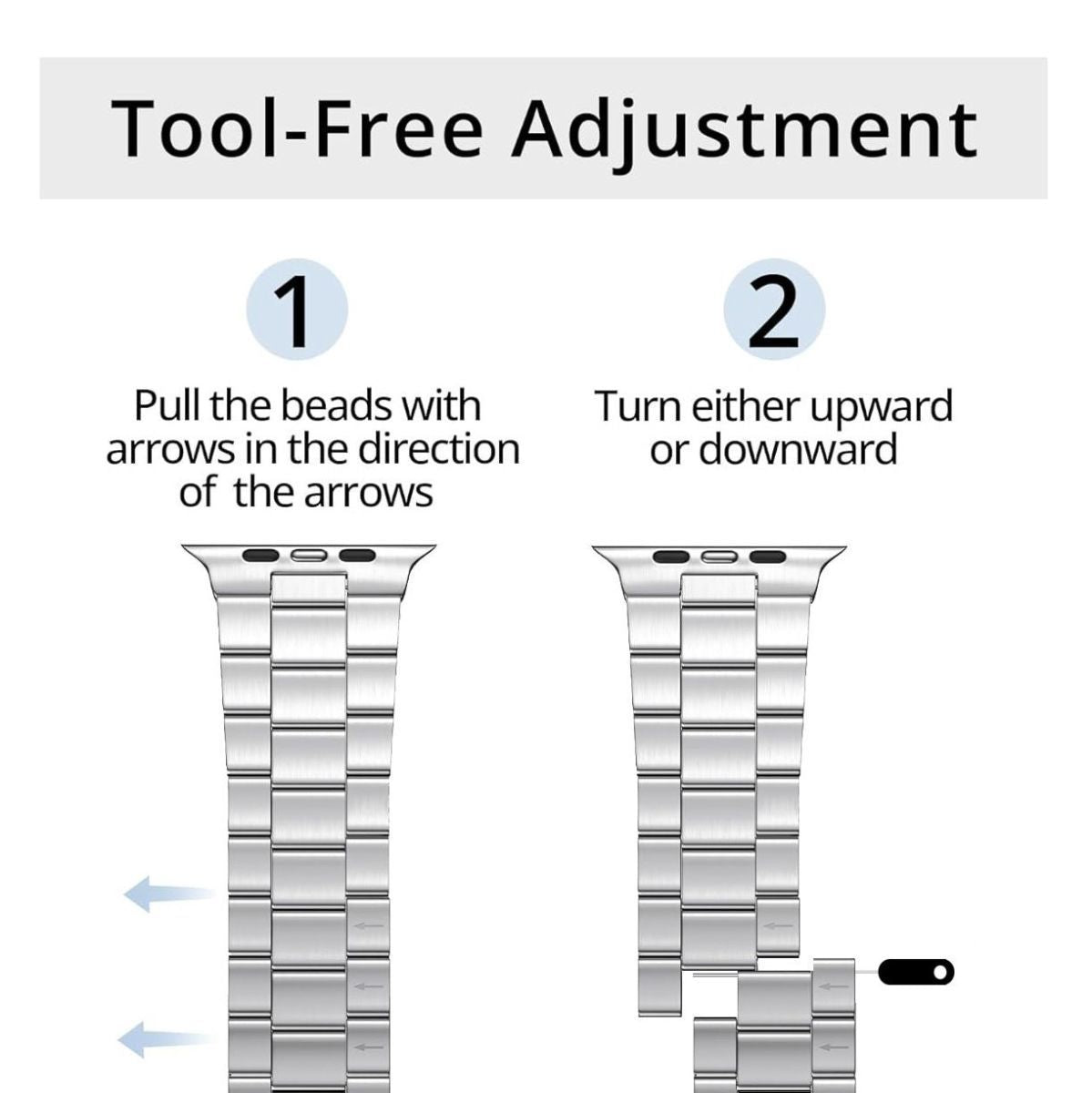 Kirrea Stainless Steel Watch Band Compatible With Apple Watch