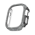 Carcasă completă LuxeGuard cu diamante și protector de ecran pentru Apple Watch
