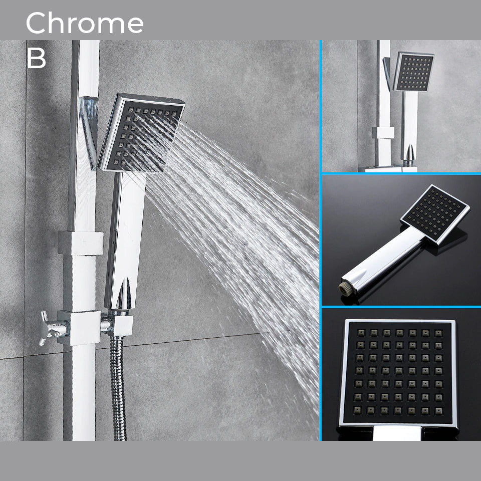 Nyra デュアルミキサーレインシャワーシステム ハンドヘルドスプレー付き 簡単取り付け