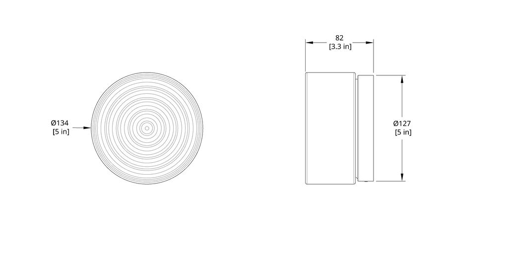 RippleGuard IP65 härdat glas vägglampa för utomhusbruk