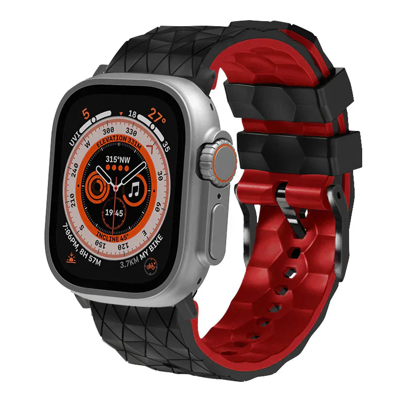 Enduro Two-Tone Football Pattern Sport Silicone Band For Apple Watch | Petprovac