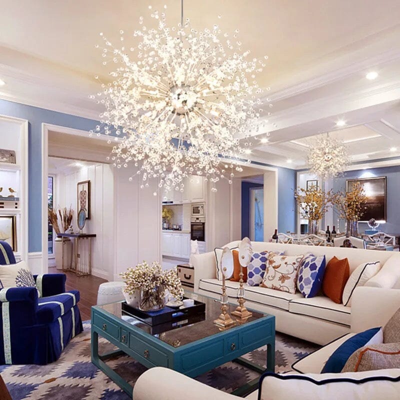 Asterra Modern Crystal Dandelion Pendant Ceiling Light