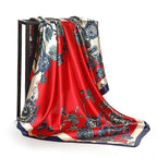 Large square scarf Simulation silk scarf All-match scarf Scarf
