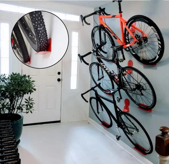 Premium cykelholder til boligejere, pladsbesparende vægmontering