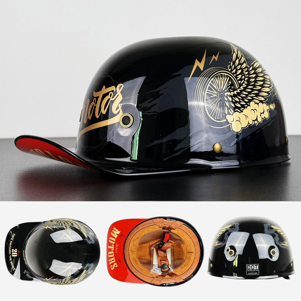 Moto baseballpetstijl helm met DOT- en ECE-certificering