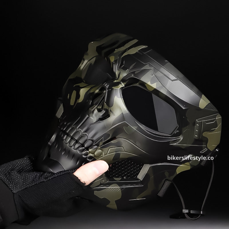 Ghost Skull -naamio kestävä varuste airsoftiin ja paintballiin