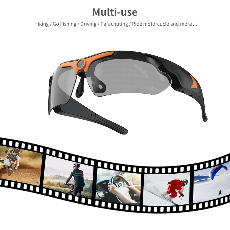 Sonnenbrille mit eingebautem Videorekorder