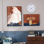 Vejrbestandigt retro udendørs ur med temperatur og fugtighed