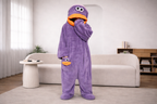 Monster Onesie Pajama Set With Oversized Comb And Matching Slippers