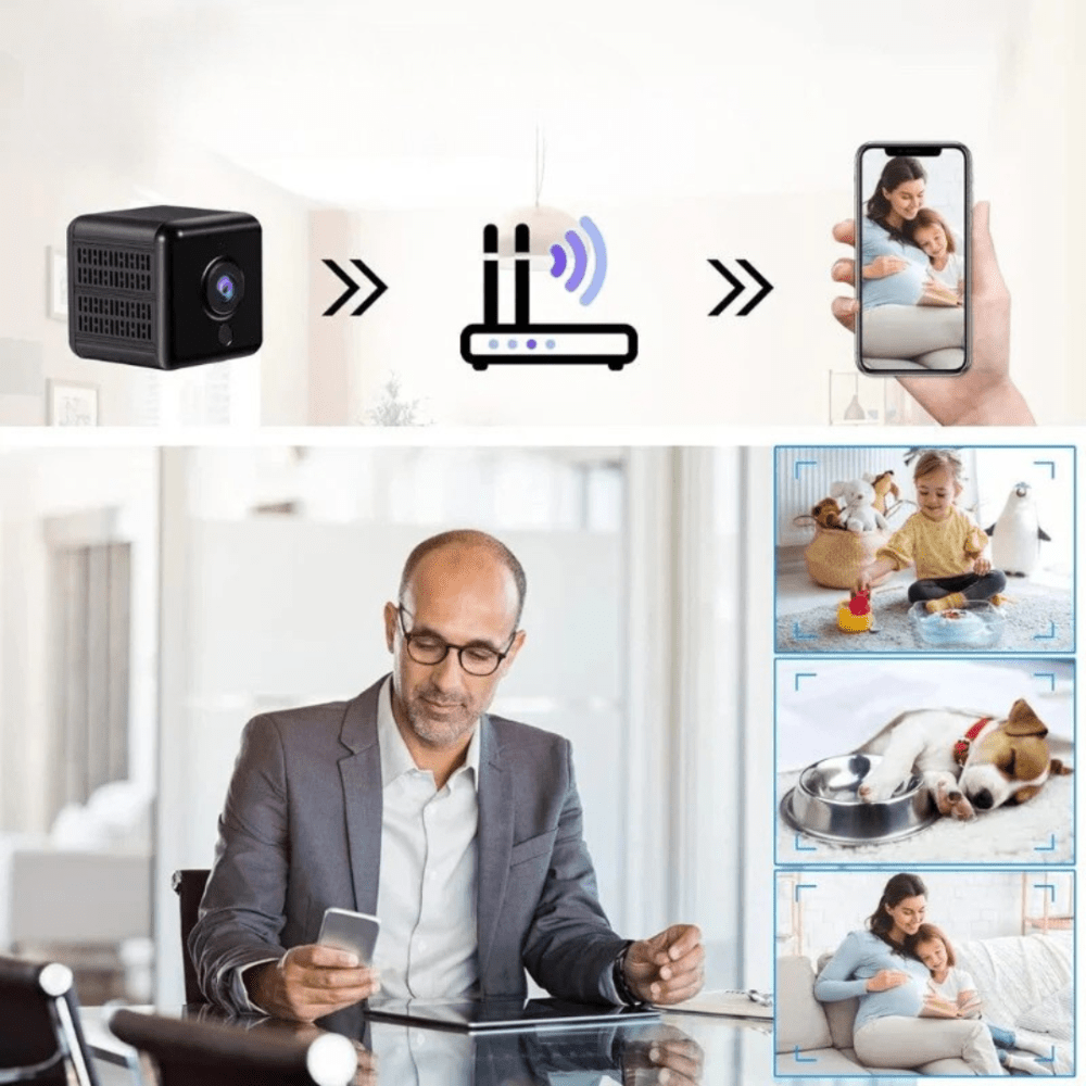 Hareket Algılamalı Kompakt İç Mekan WiFi Güvenlik Kamerası