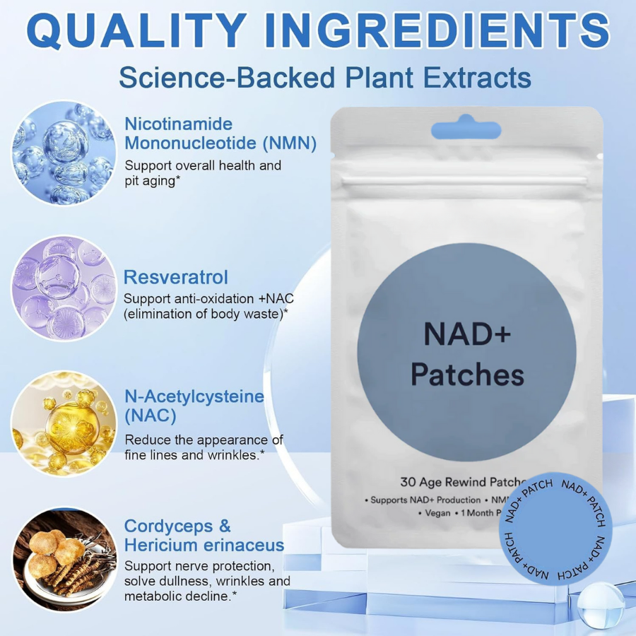 NAD Plus Patches For Energy And Youthful Vitality Daily Use