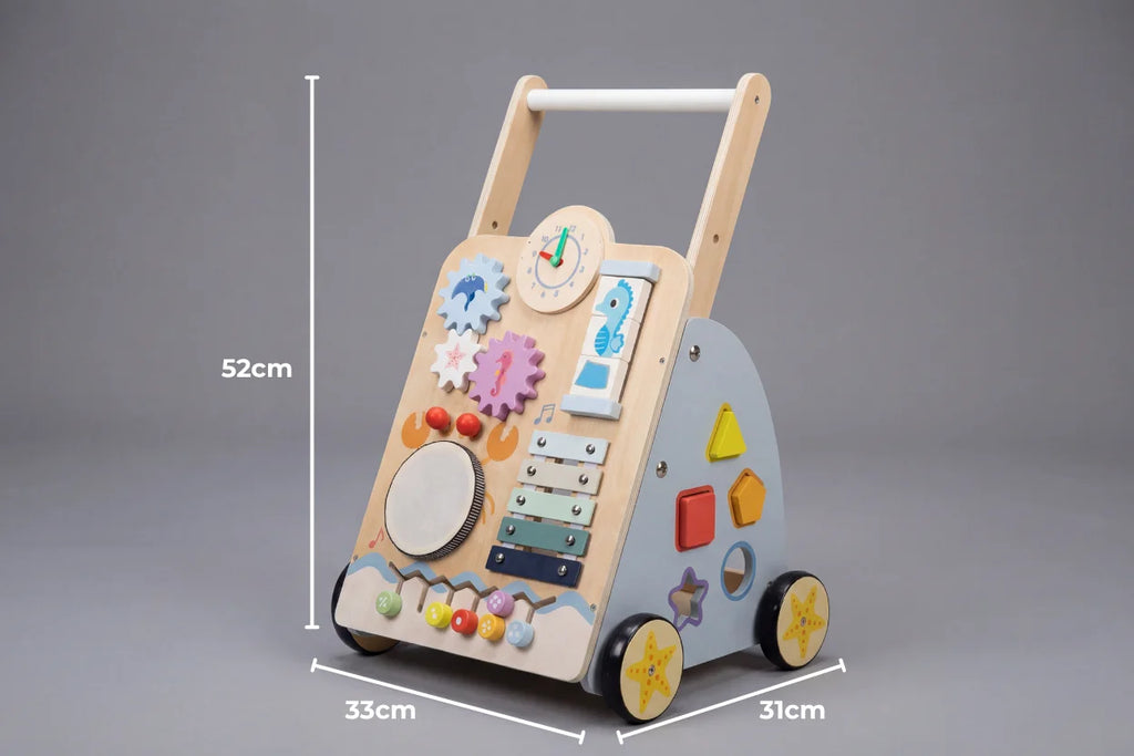 Ocean Theme Wooden Baby Activity Walker