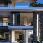 Lampu Dinding LED Luar Tahan Air NovaLuma Dengan Sensor, Pencahayaan Boleh Laras