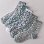 Women's Floral Cotton Socks (10 Pairs)