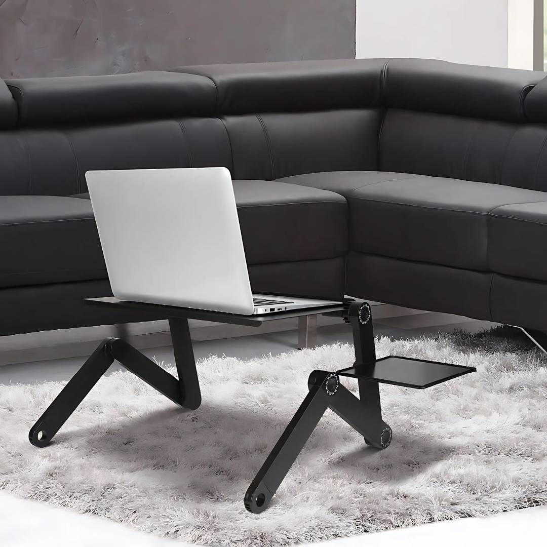 Justerbar bærbar computerholder med køling til seng, sofa og bord