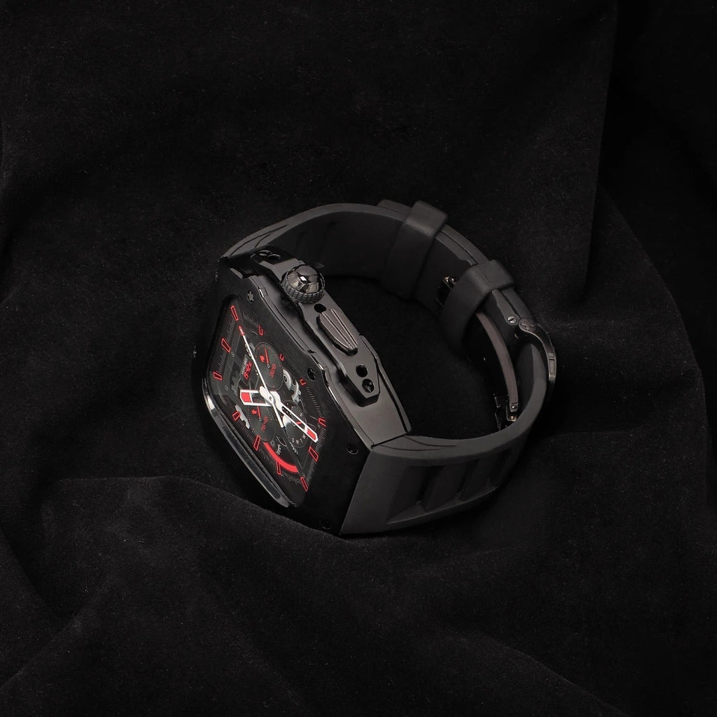 Kirell Arc Series Stainless Steel Case With Fluoro Rubber Band For Apple Watch Ultra