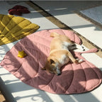 Cool Breathable Dog Mat Leaf Shaped Washable For Pets
