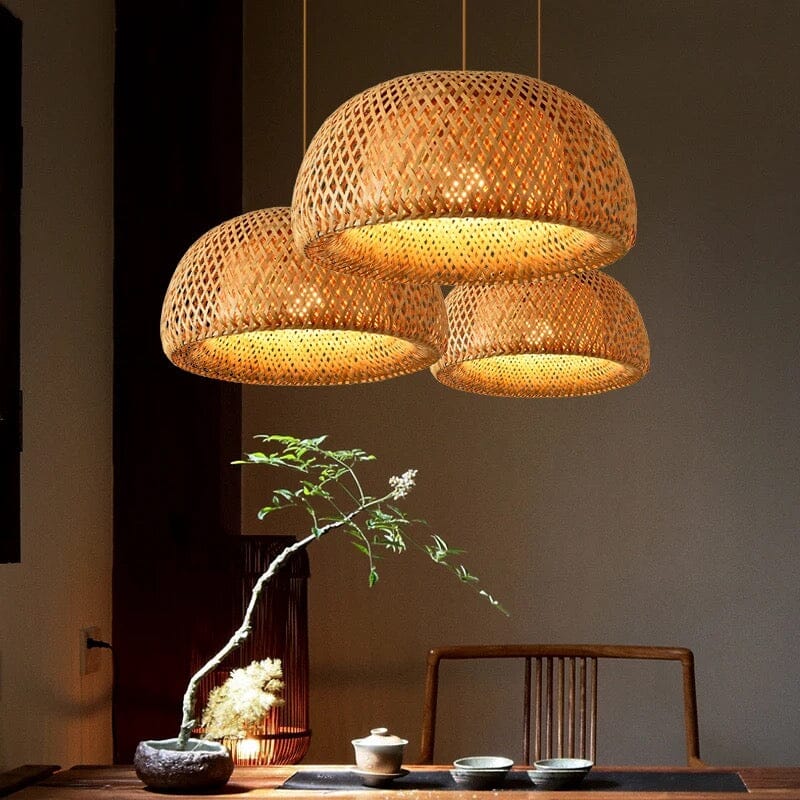 KoruBend Bamboo Pendant Light | Modern Rustic Kitchen