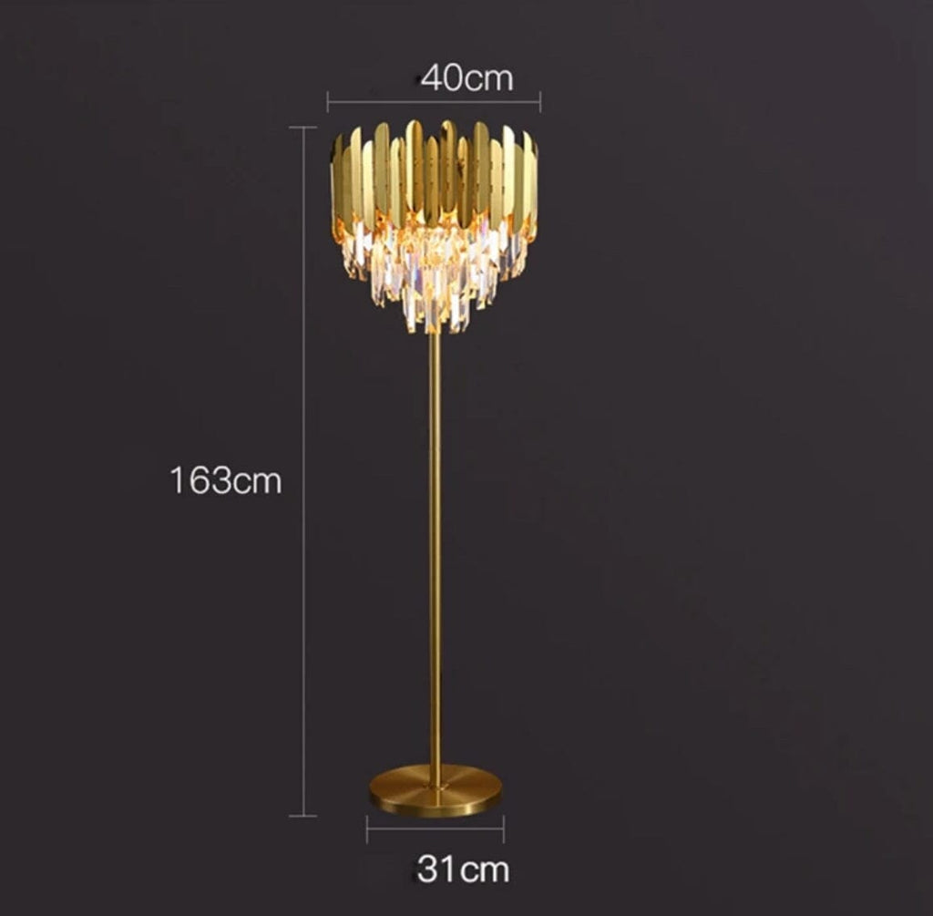 Elyra | Lampada da pavimento e da tavolo in cristallo