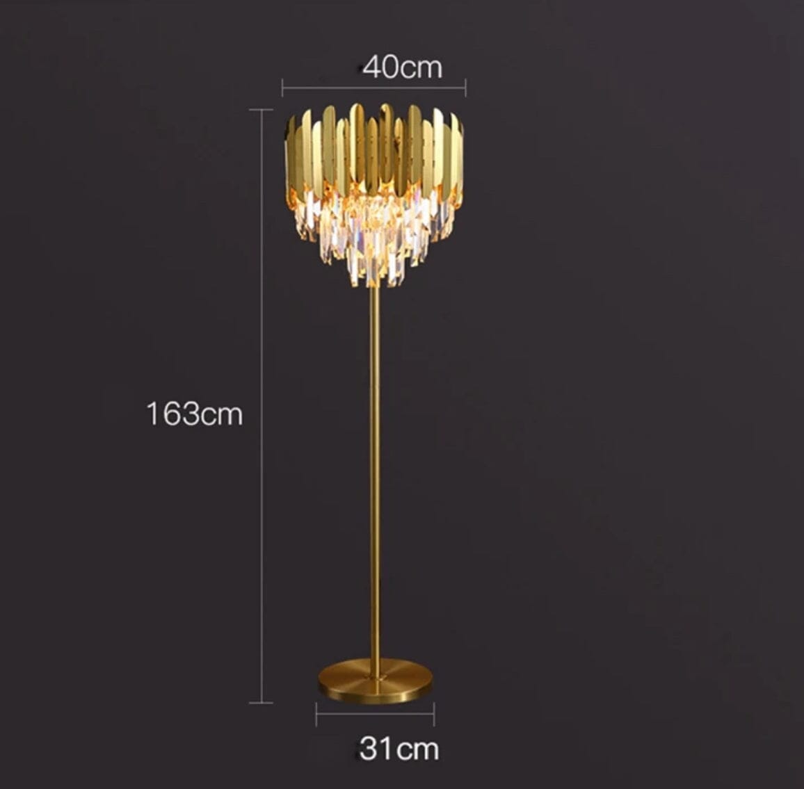 Elyra | Lampada da pavimento e da tavolo in cristallo