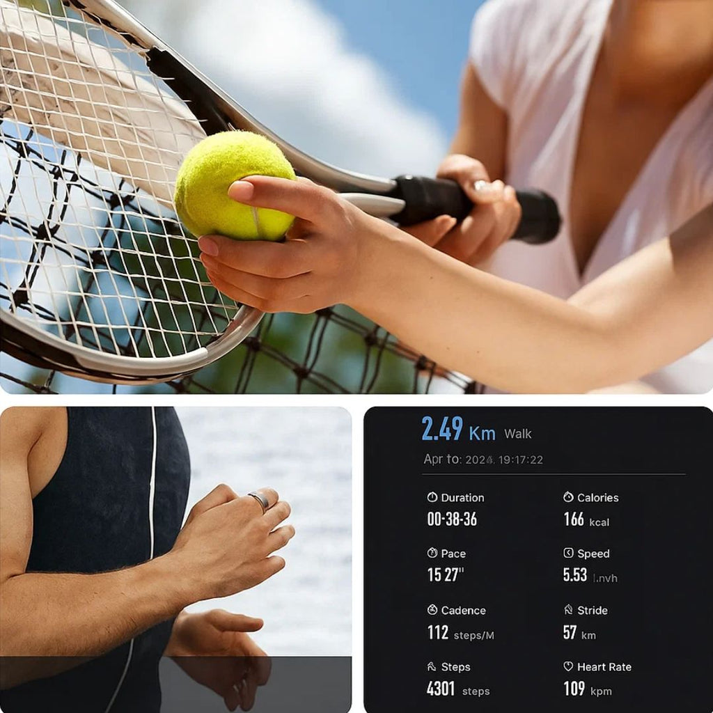 AstraRing Pro Vandtæt Søvn- og Fitness Tracker med Døgnovervågning af Sundhed