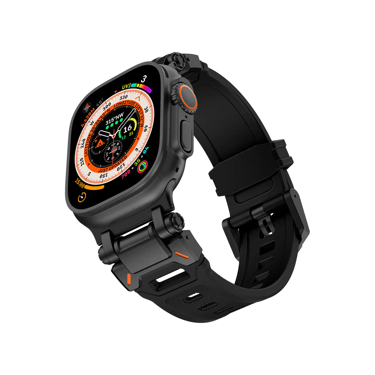 Meron Titanium-Head Silicone Band for Apple Watch | Petprovac