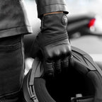 Guantes de cuero para motocicleta VeloGuard, compatibles con pantalla táctil, cálidos y duraderos | Petprovac