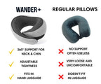 Memory Foam Travel Neck Pillow for Long Flights, Road Trips and Everyday Commutes